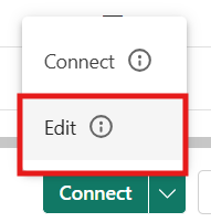The button to change the connection to edit